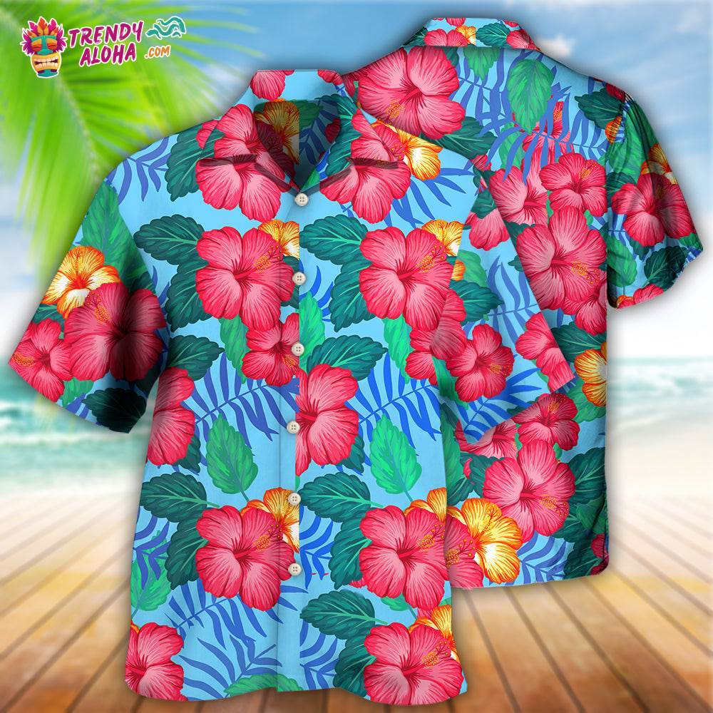Flowers Tropical Hawaiian Shirt – Trendy Aloha