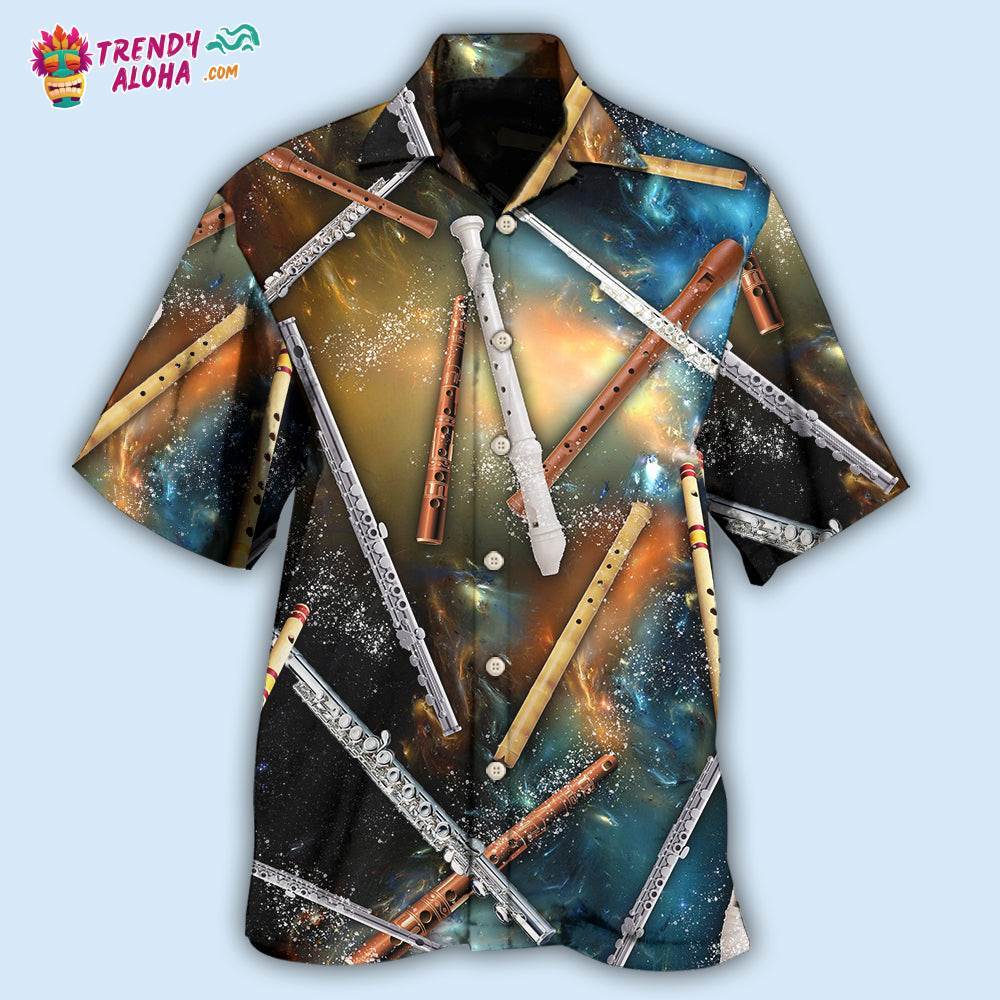 Flute Mysterious Galaxy Hawaiian Shirt – Trendy Aloha