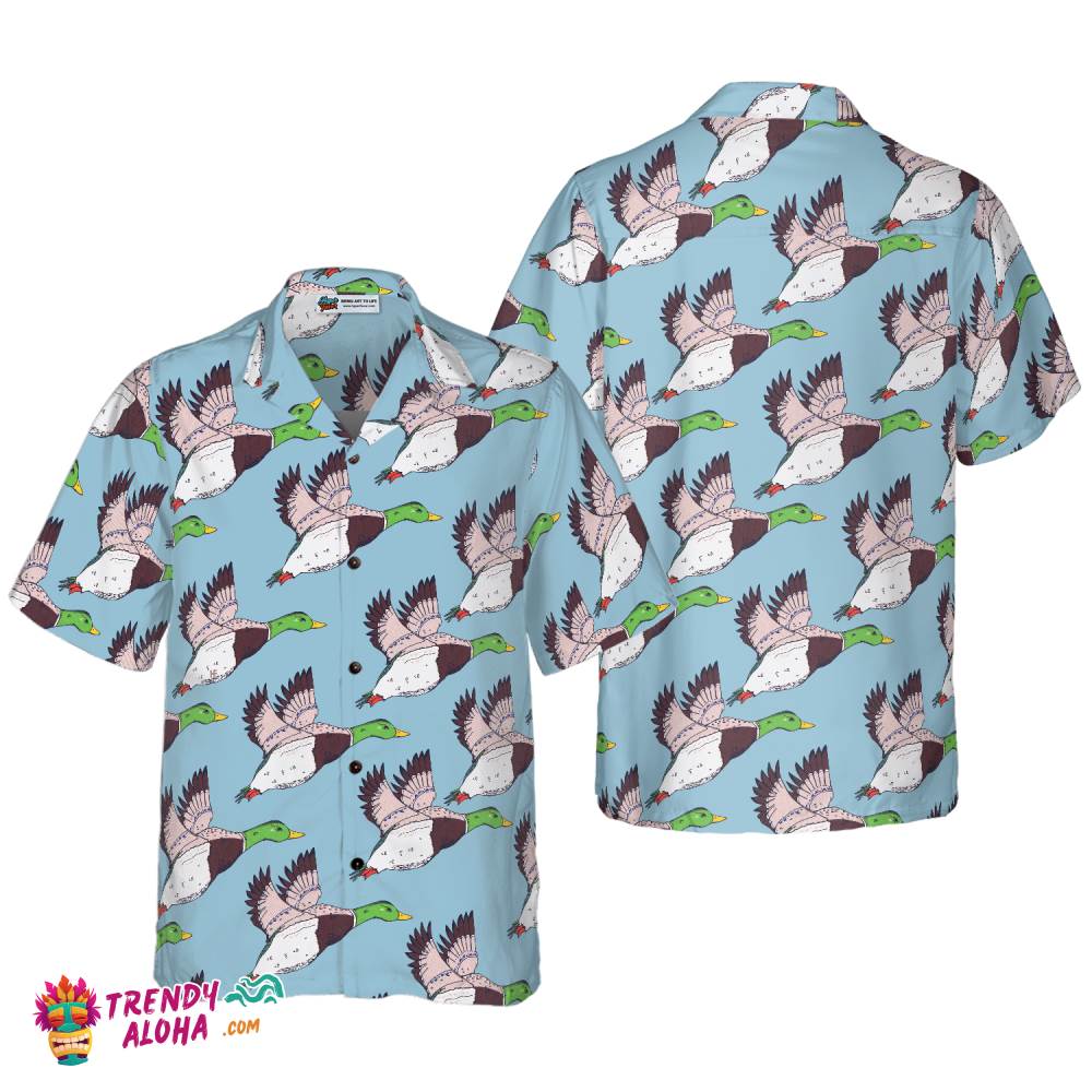 Flying Ducks Shirt For Men Hawaiian Shirt Flying Ducks Shirt For Men Hawaiian Shirt
