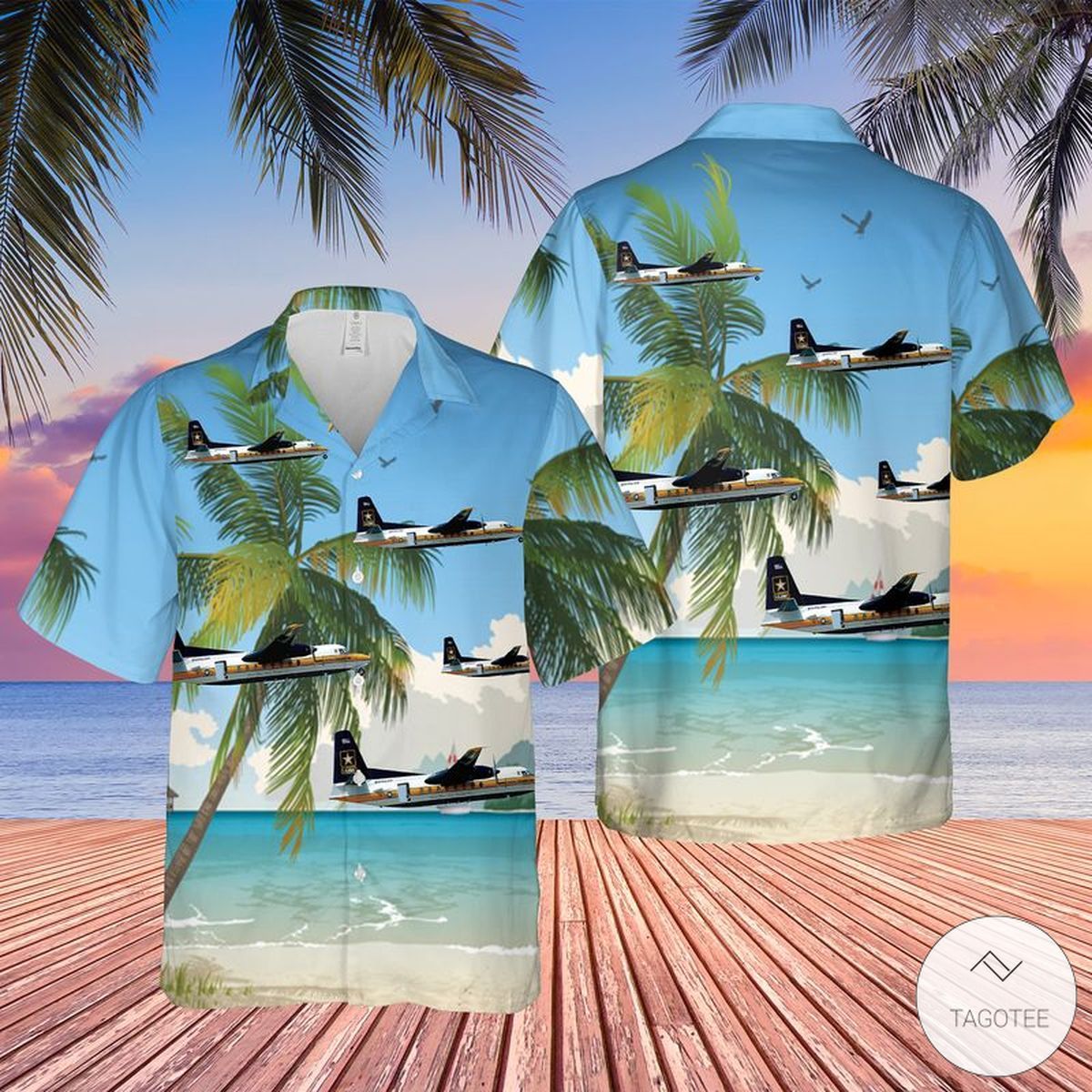 Fokker Troopship US Army ASuspine Themed Hawaiian Shirt
