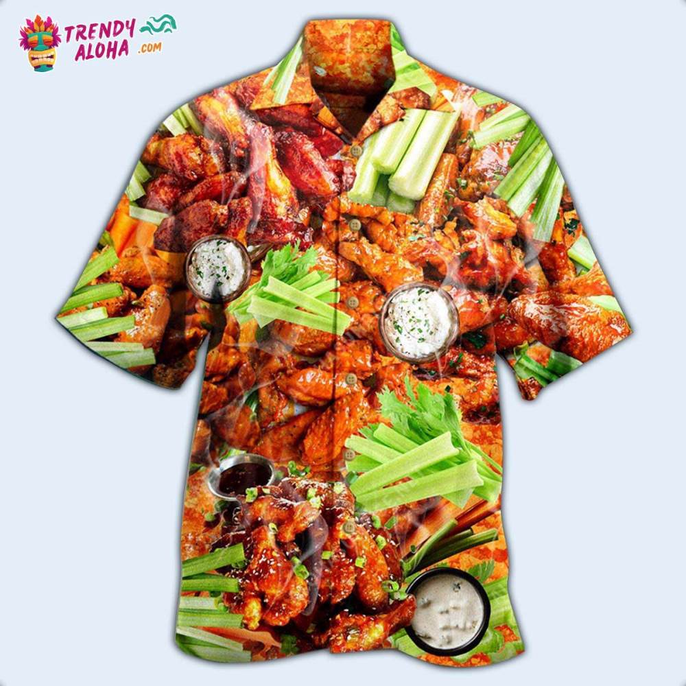 Food Ain’T Nothing Chicken Wing Hawaiian Shirt – Trendy Aloha