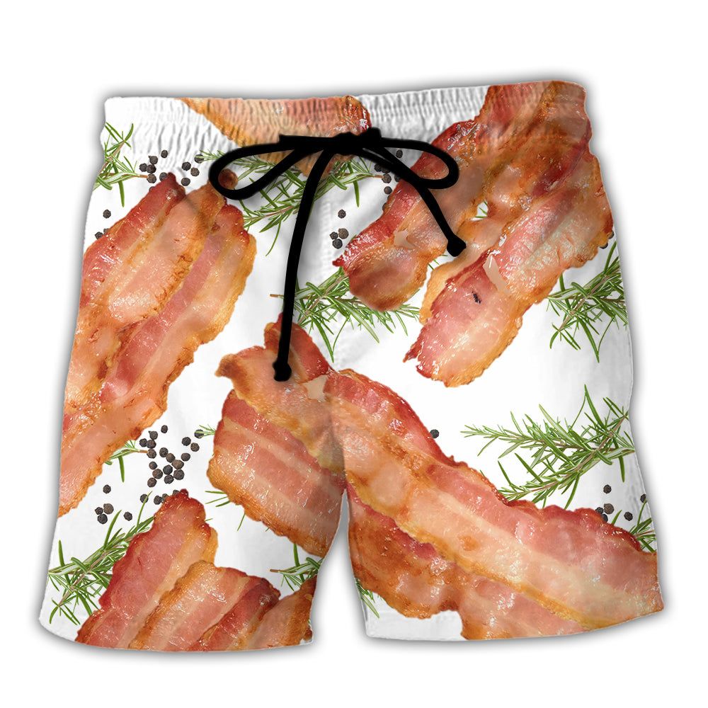 Food Bacon Funny Style Trendy Aloha Hawaiian Beach Shorts