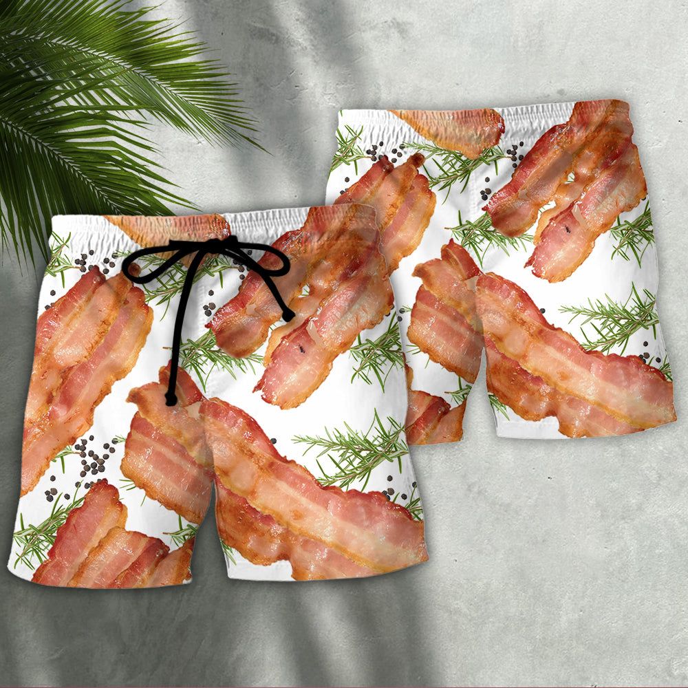 Food Bacon Funny Style Trendy Aloha Hawaiian Beach Shorts