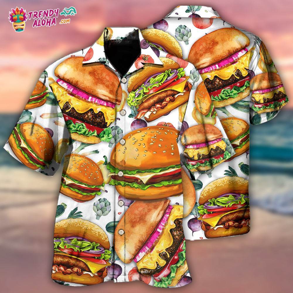 Food Big Burger Life Is Better With Burger Hawaiian Shirt – Trendy Aloha