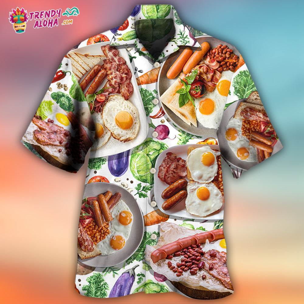 Food Breakfast Sausage Art Style Hawaiian Shirt – Trendy Aloha
