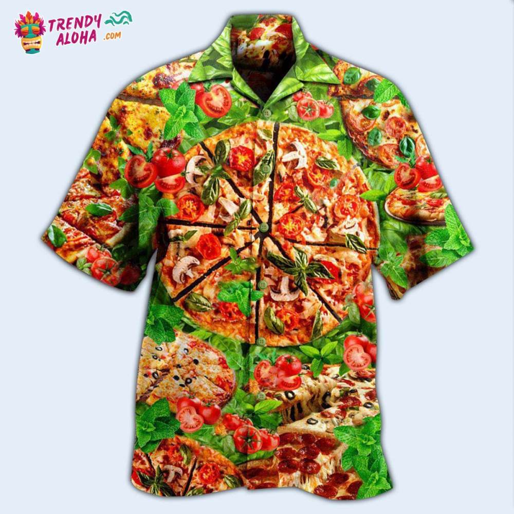 Food Delicious Pizza Love At First Bite Hawaiian Shirt – Trendy Aloha