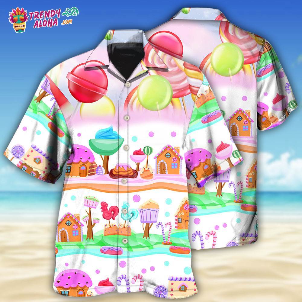Food Dessert Colourful Cookies Candy Lolipop Hawaiian Shirt – Trendy Aloha