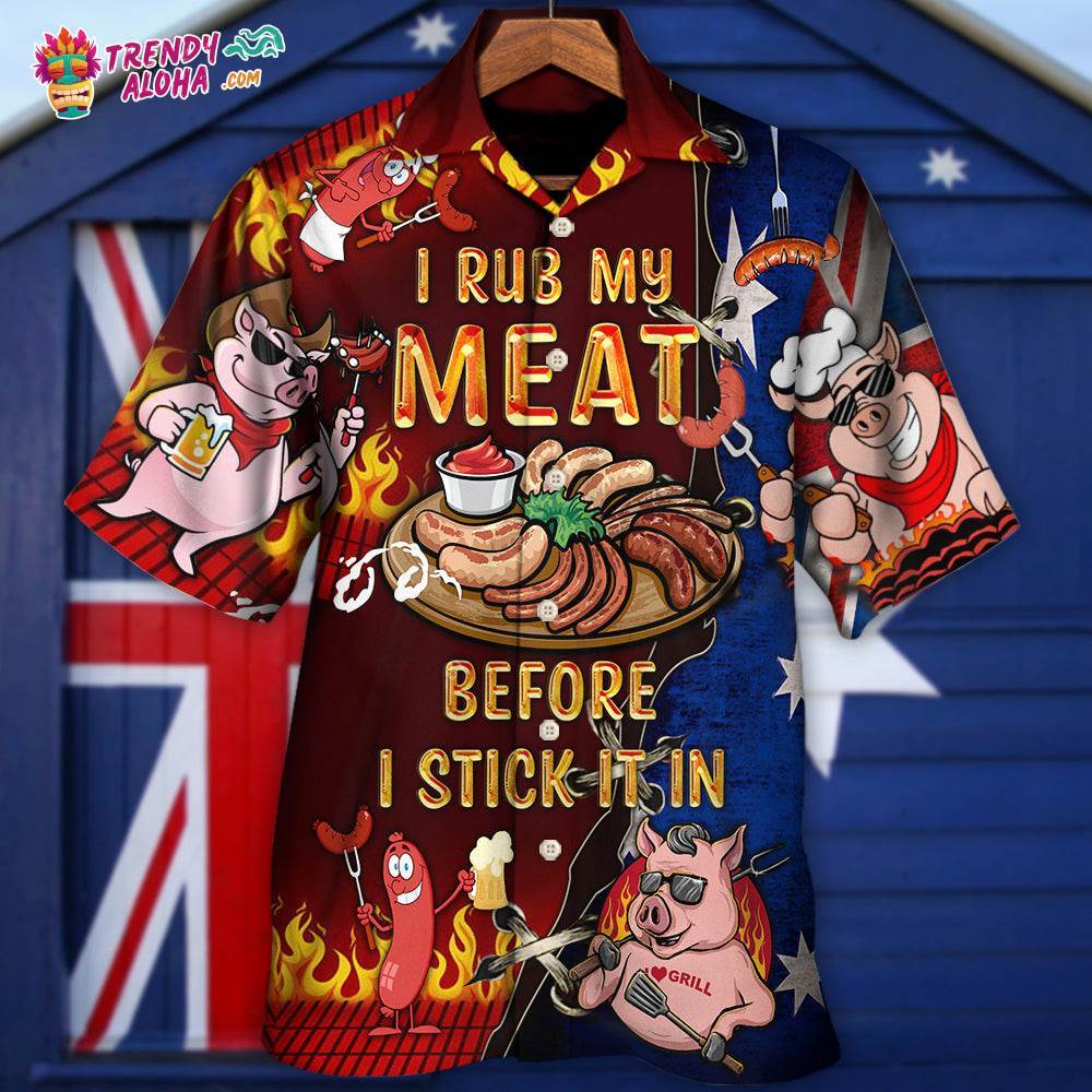 Food I Rub My Meat Australian Hawaiian Shirt – Trendy Aloha