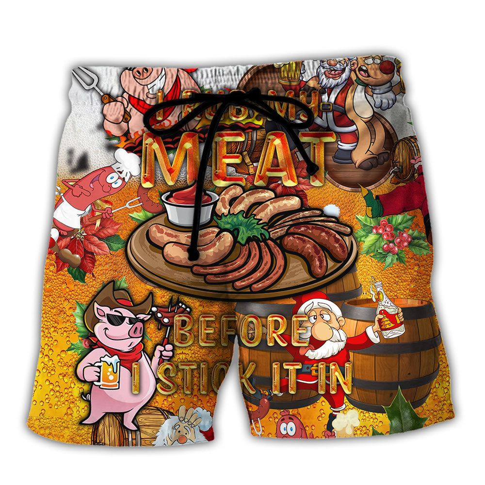 Food I Rub My Meat Before Trendy Aloha Hawaiian Beach Shorts Food I Rub My Meat Before Trendy Aloha Hawaiian Beach Shorts