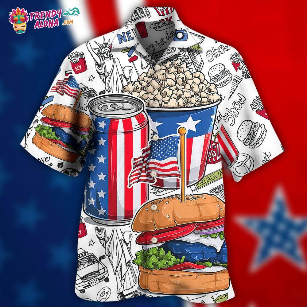 Food Independence Day Hawaiian Shirt – Trendy Aloha