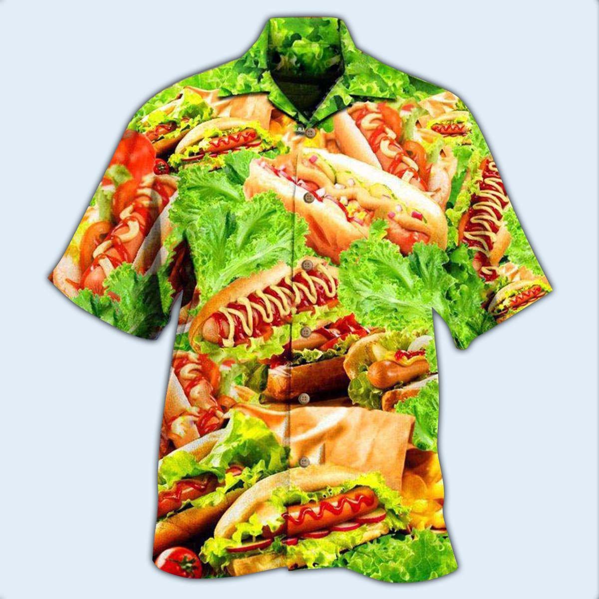 Food It’s Not A Party Until The Hot Dog Come Out Salad Hawaiian Shirt