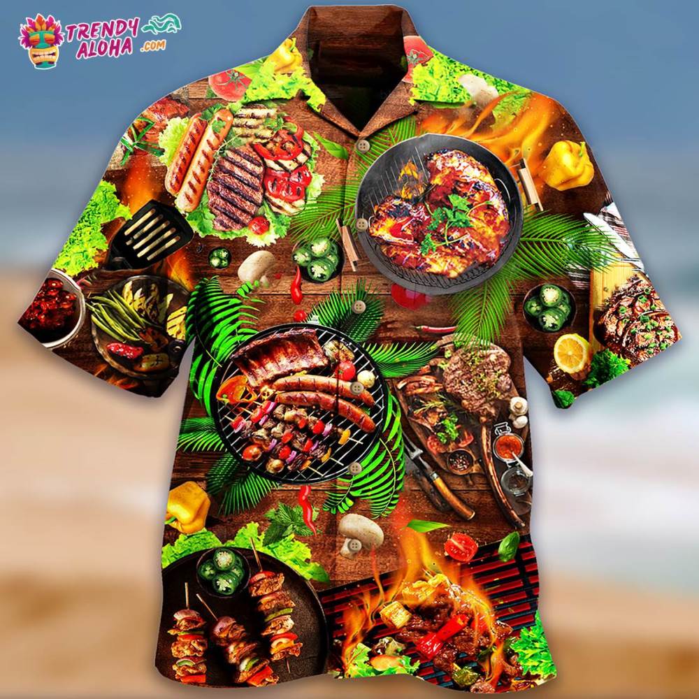 Food Love Fresh Bbq Hawaiian Shirt – Trendy Aloha
