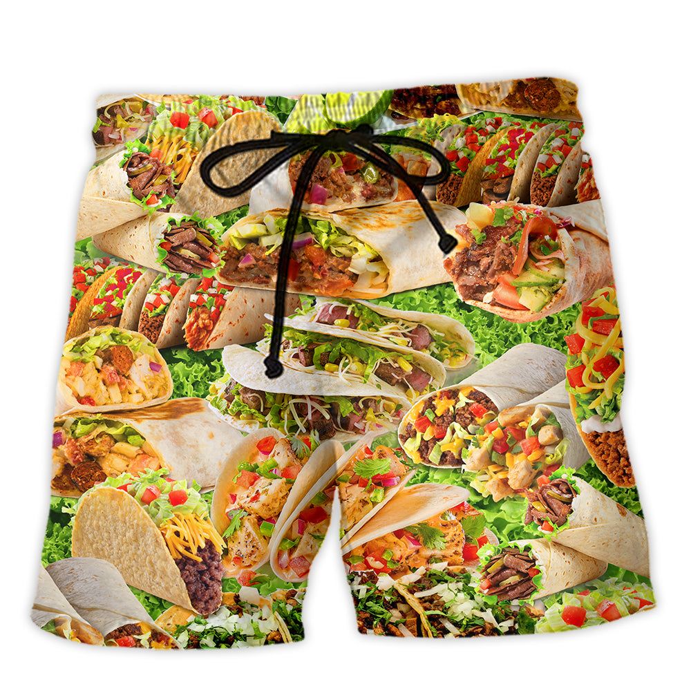 Food Lover Tacos My Love Is For Tacos Trendy Aloha Hawaiian Beach Shorts Food Lover Tacos My Love Is For Tacos Trendy Aloha Hawaiian Beach Shorts