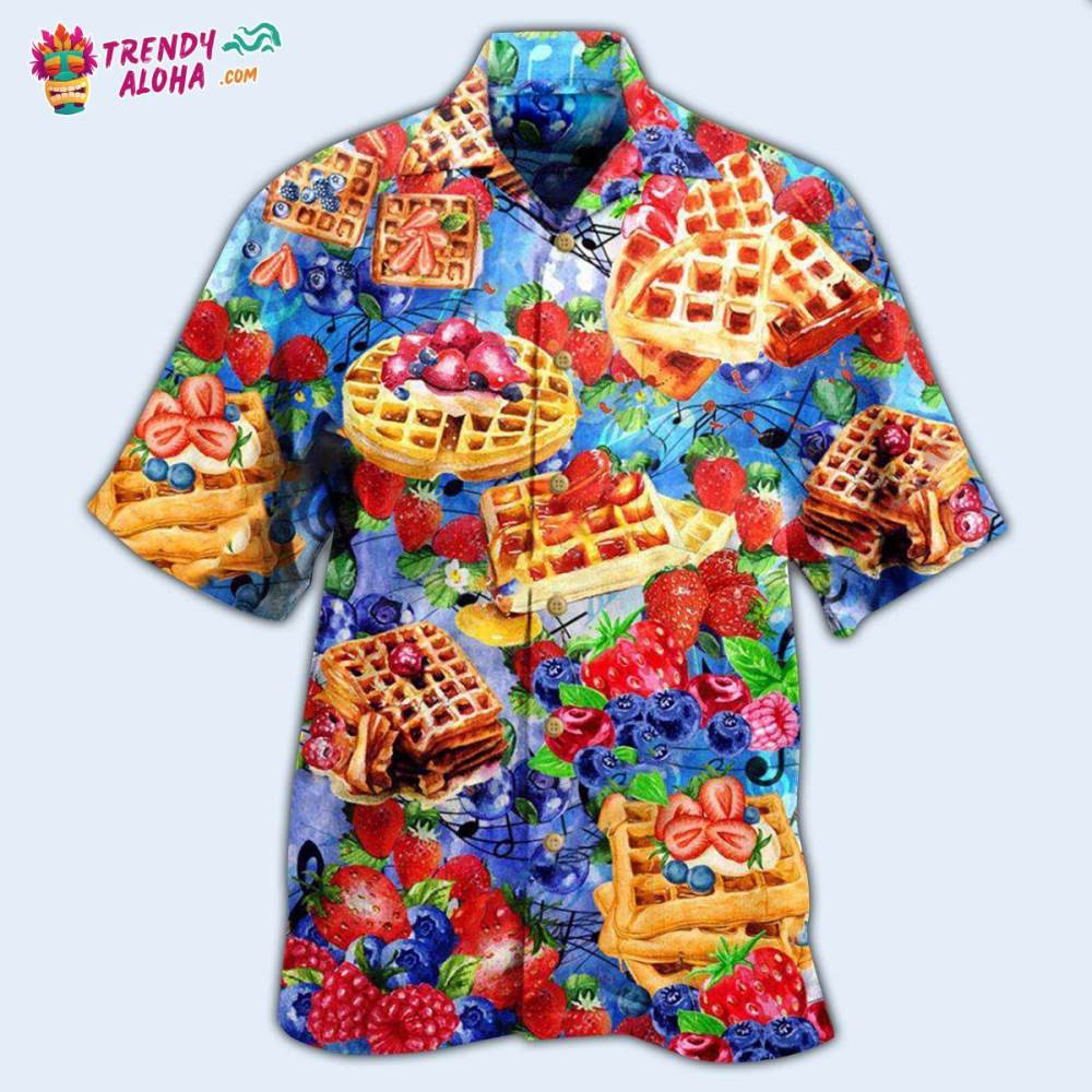Food Pancake With Strawbery And Bluebery Delicious Hawaiian Shirt – Trendy Aloha