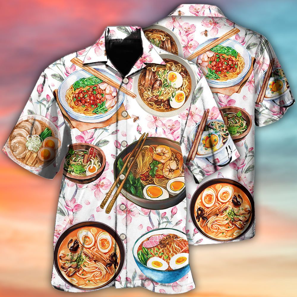 Food Ramen Delicious Floral Style Hawaiian Shirt