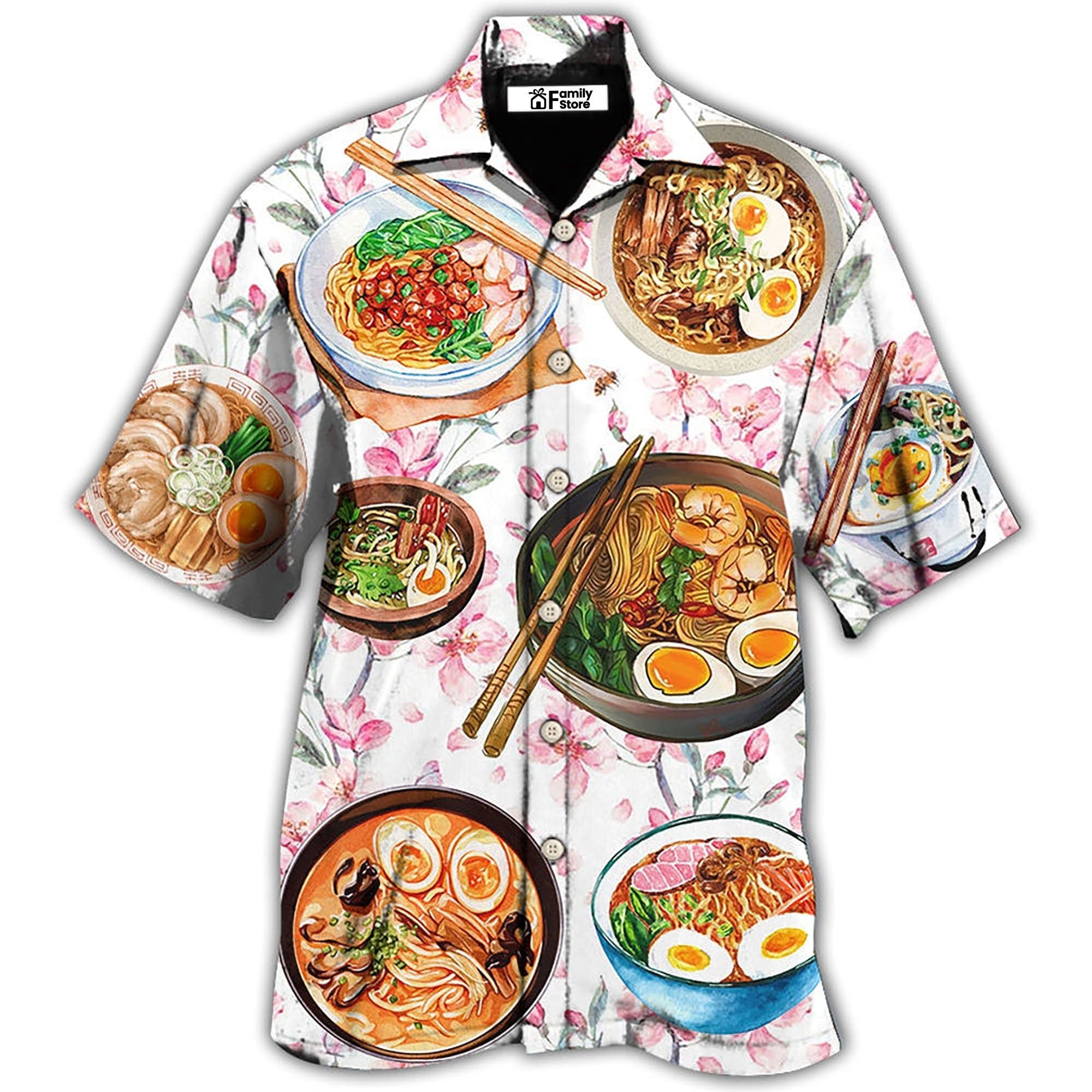 Food Ramen Delicious Floral Style Hawaiian Shirt Food Ramen Delicious Floral Style Hawaiian Shirt