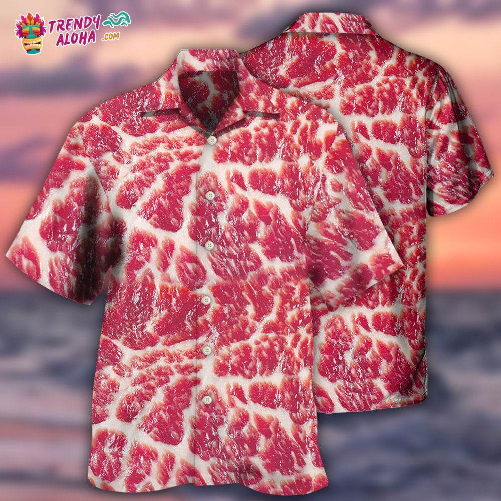 Food Raw Meat Style Funny Hawaiian Shirt – Trendy Aloha
