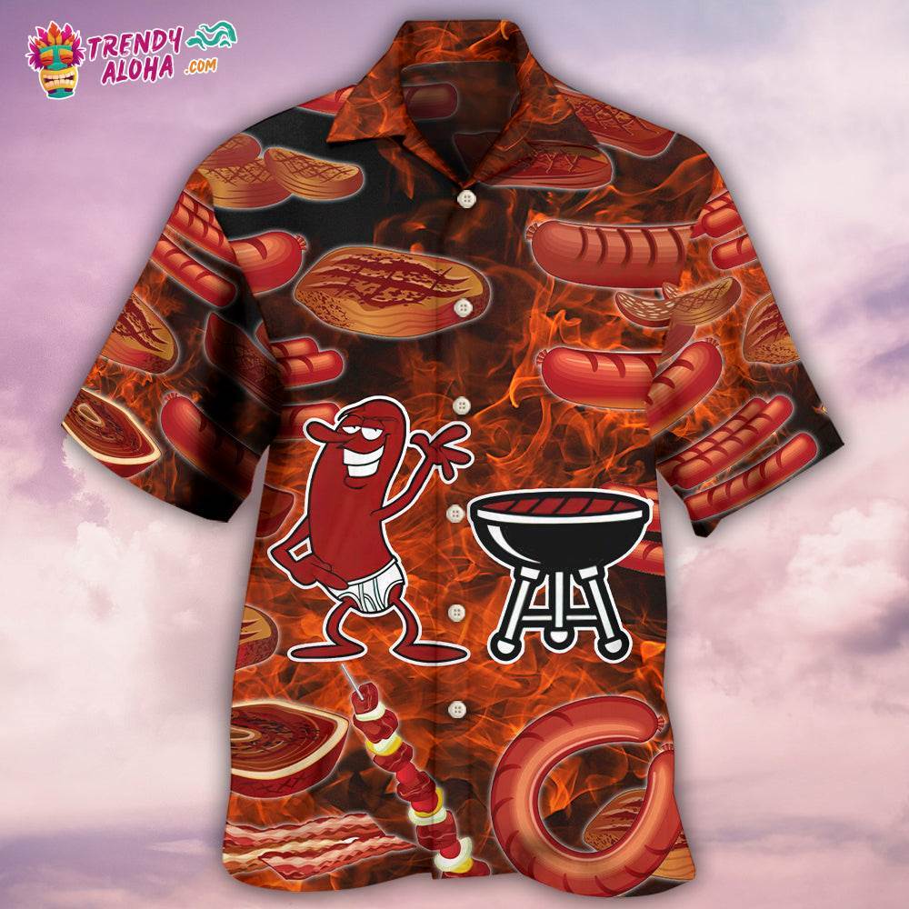 Food Sausage It’S Not A Party Hawaiian Shirt – Trendy Aloha