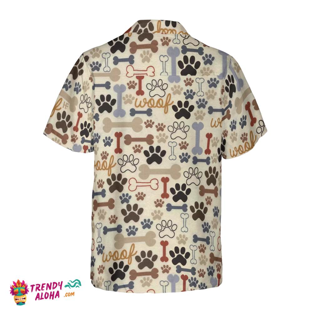 Footprint Dog Bone Seamless Hawaiian Shirt