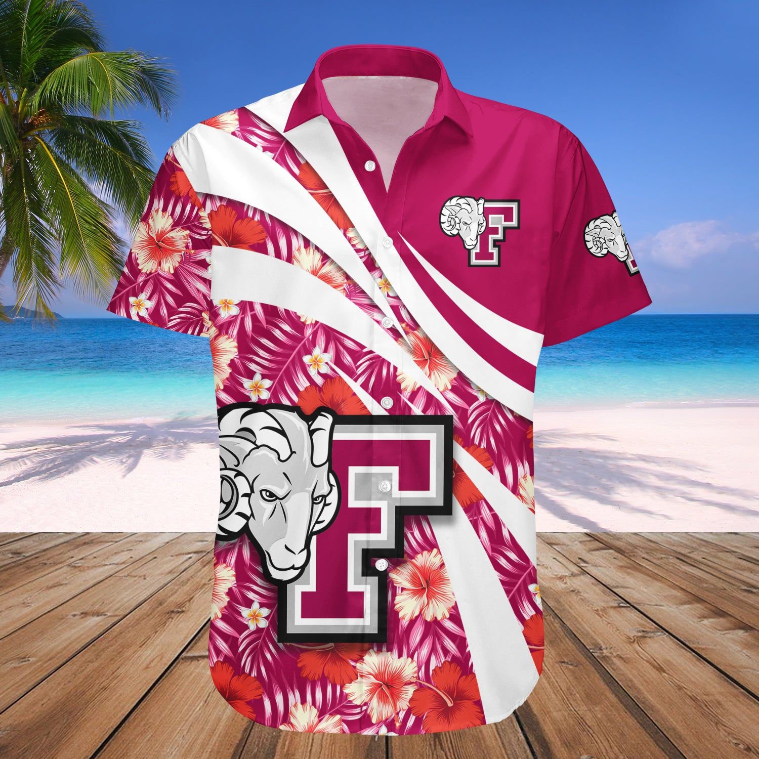 Fordham Rams Hawaii Shirt Hibiscus Sport Style – NCAA