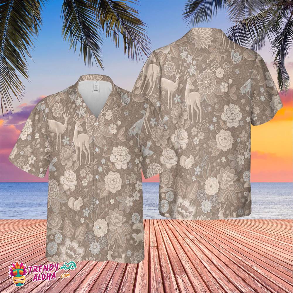 Forest Deer Trending Hawaiian Shirt, Summer Vacation Hawaiian Shirt