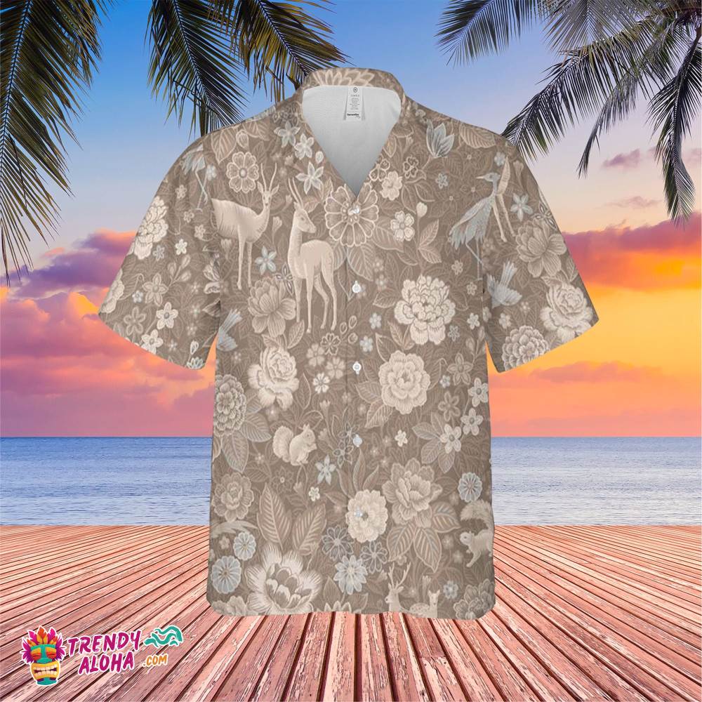 Forest Deer Trending Hawaiian Shirt, Summer Vacation Hawaiian Shirt