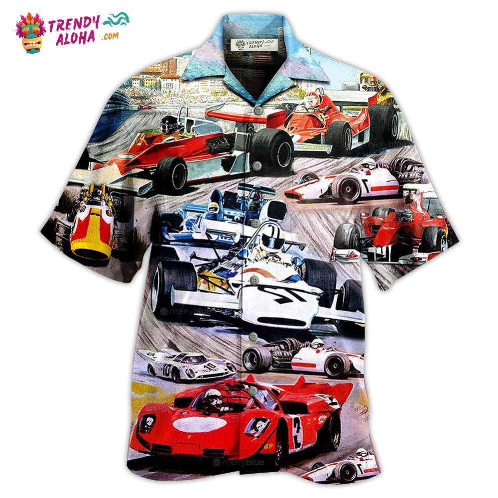 Formula One Car Racing Fast Cool Style Hawaiian Shirt Trendy Aloha