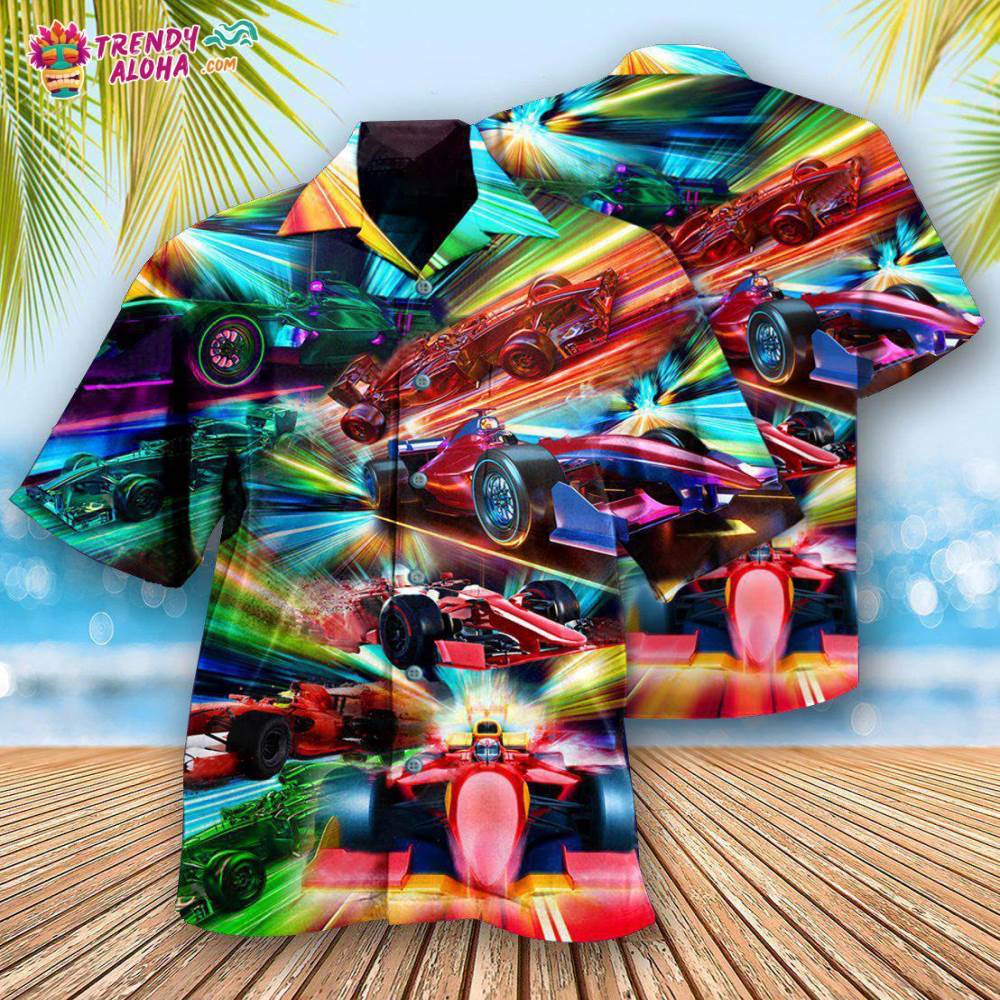 Formula One Car Racing Warning Auto Racing Fast Hawaiian Shirt – Trendy Aloha