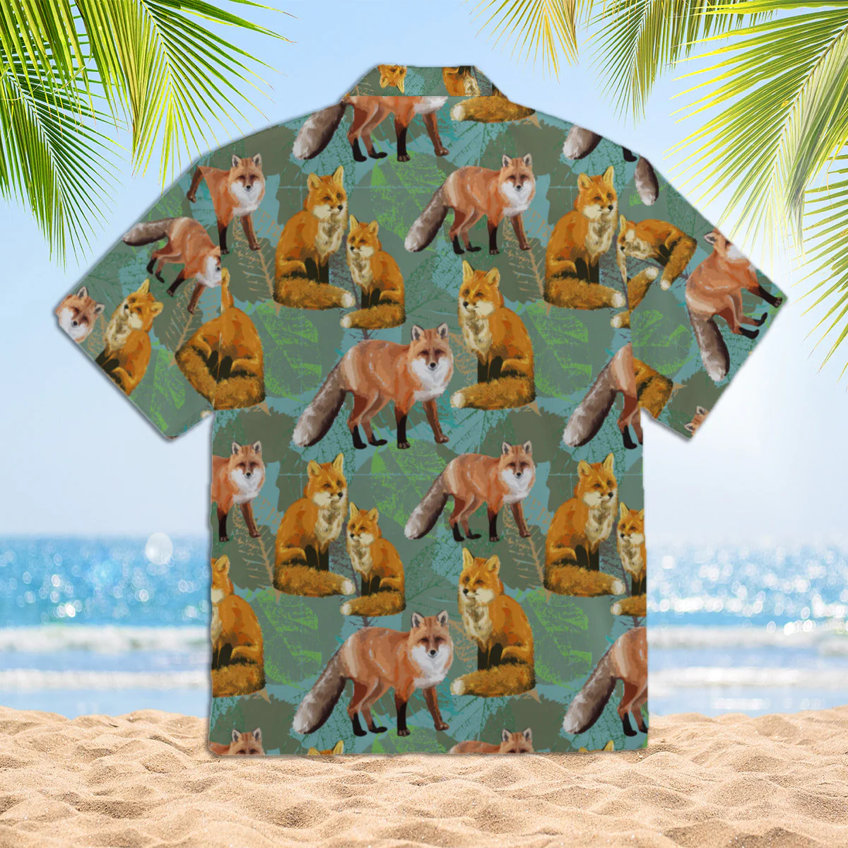 Fox Autumn Leaves Trendy Hawaiian Shirt For Aloha Shirt