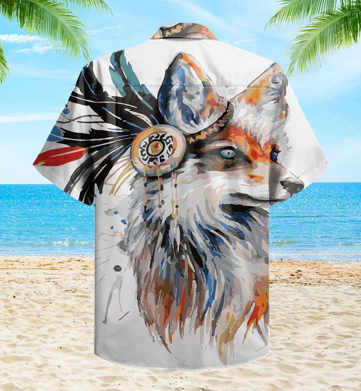 Fox Native Colorful Trendy Hawaiian Shirt 3D, Fox Lover Trendy Hawaiian Shirt For Summer Gifts