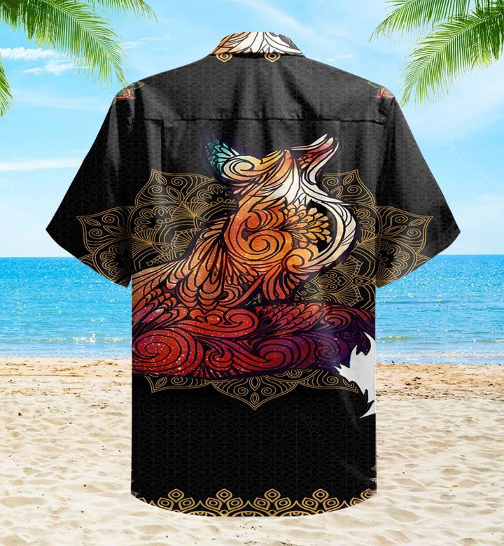 Fox Pattern Mandala Brown Trendy Hawaiian Shirt 3D, Fox Lover Trendy Hawaiian Shirt For Summer Gifts
