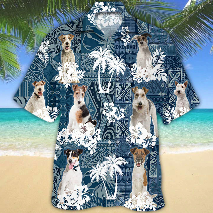 Fox Terrier Trendy Hawaiian Shirt