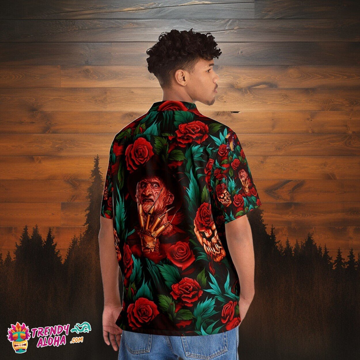 Freddy Krueger’s Nightmare Men’s Horror Hawaiian Elm Street Shirt