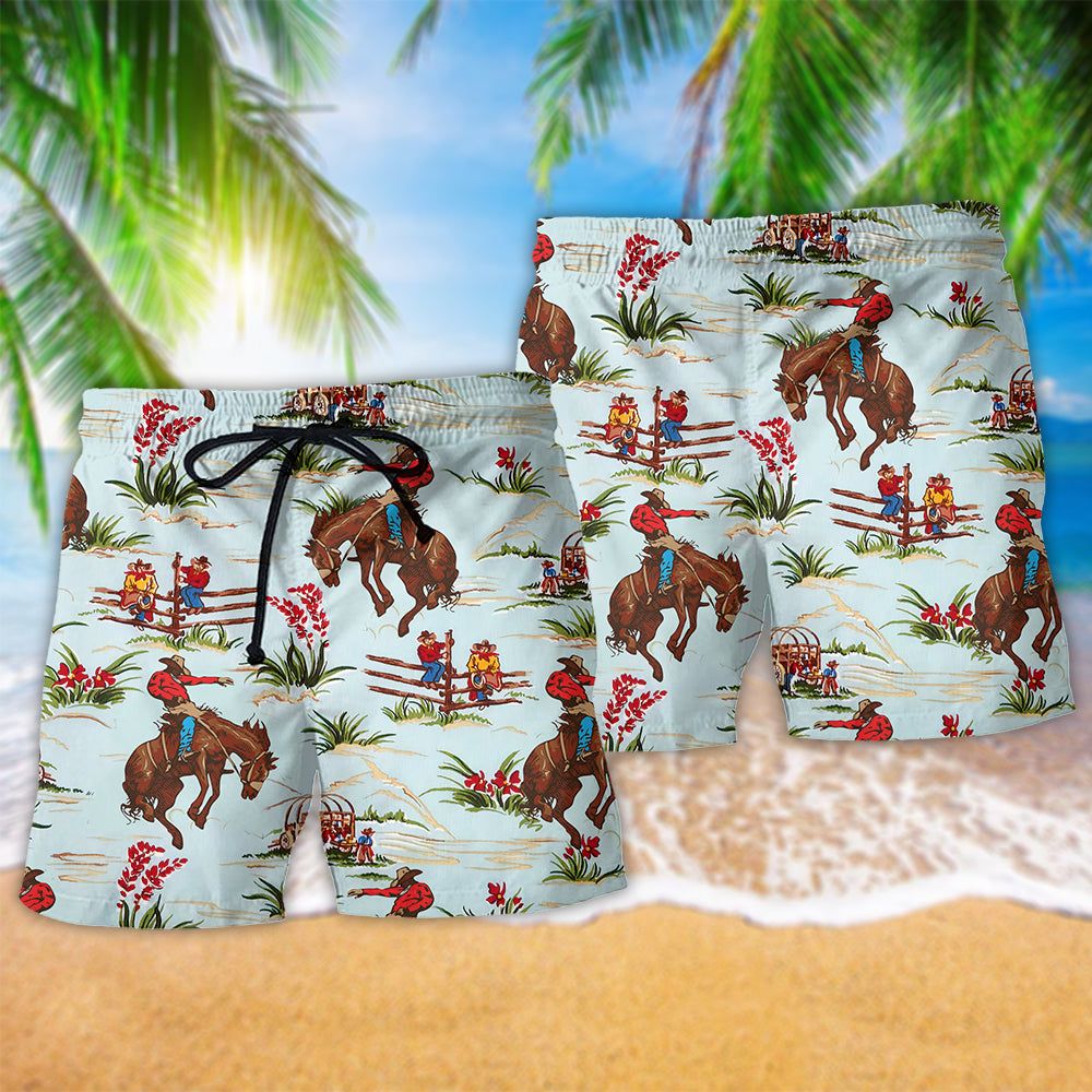 Free Wild Style Horse Trendy Aloha Hawaiian Beach Shorts