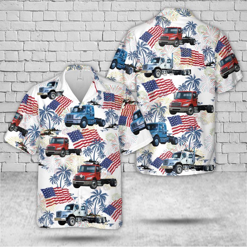 Freightliner Business Class M2 4Th Of July Trendy Hawaiian Shirt For Men