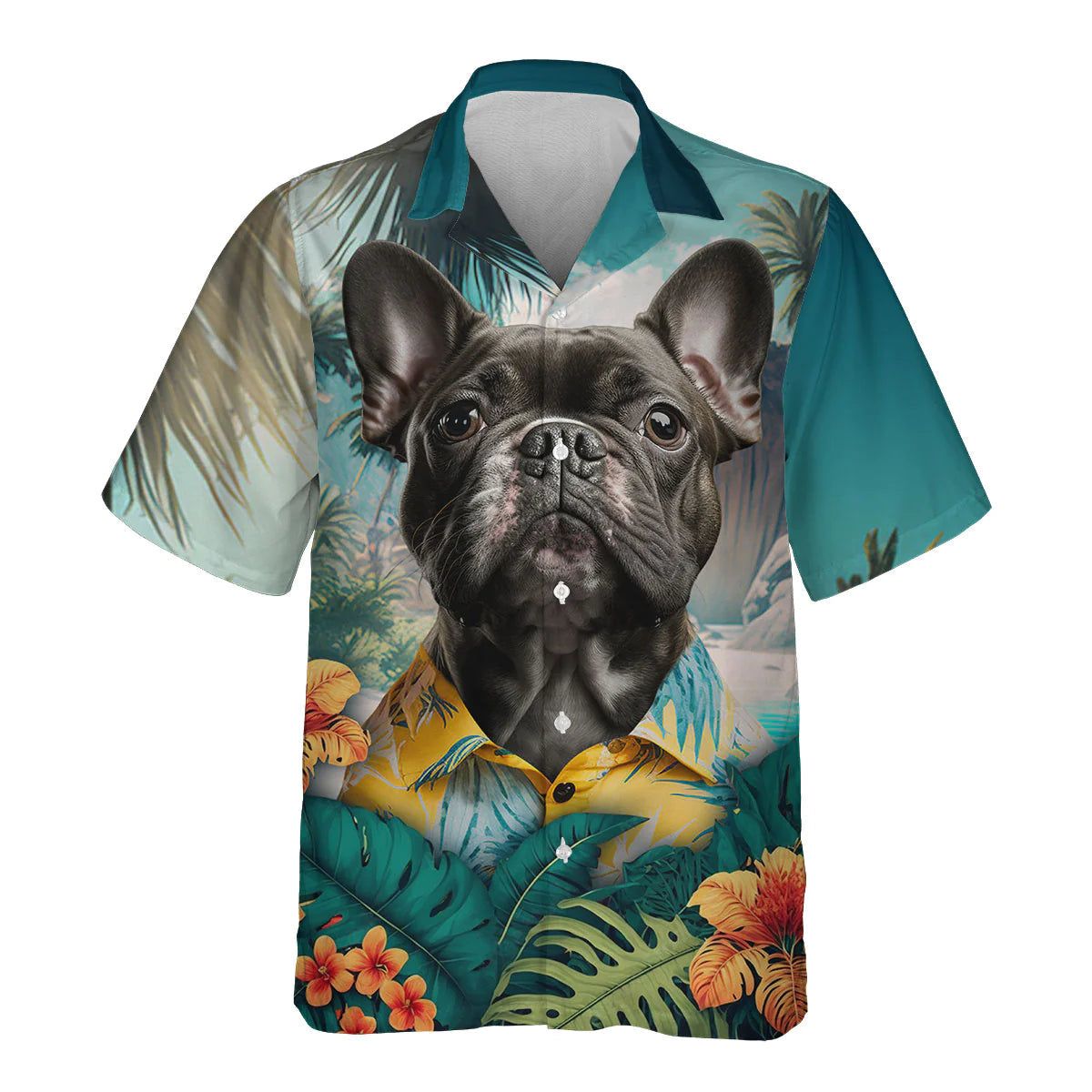 French Bulldog 2 – 3D Tropical Trendy Hawaiian Shirt