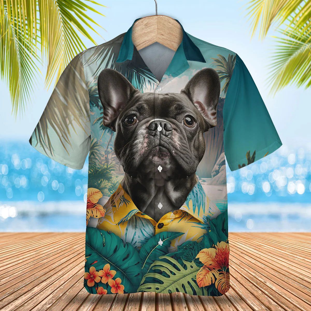 French Bulldog 2 – 3D Tropical Trendy Hawaiian Shirt
