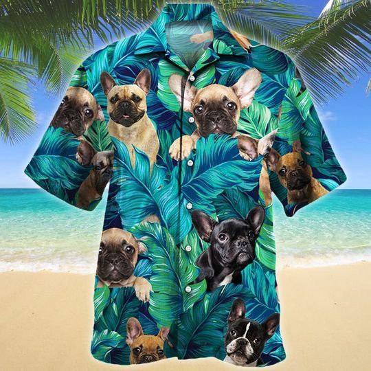 French Bulldog Dog Lovers Hawaiian Style For Summer All Printed 3D Trendy Hawaiian Shirt