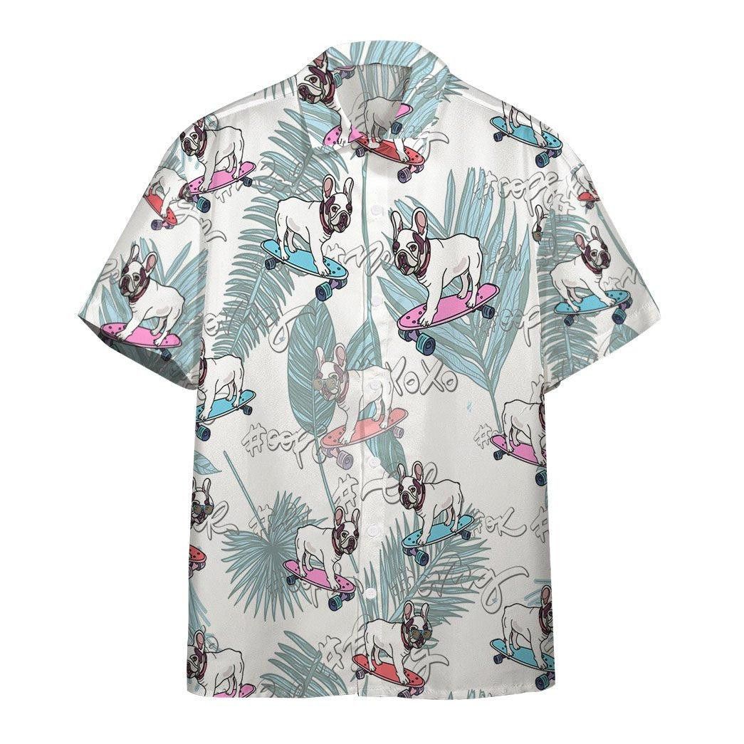French Bulldog On Skateboard Trendy Hawaiian Shirt