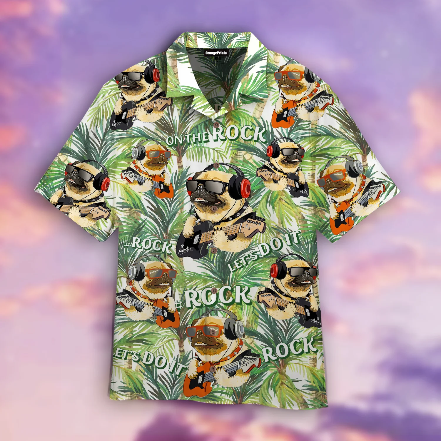French Bulldog On The Rock Trendy Hawaiian Shirt For