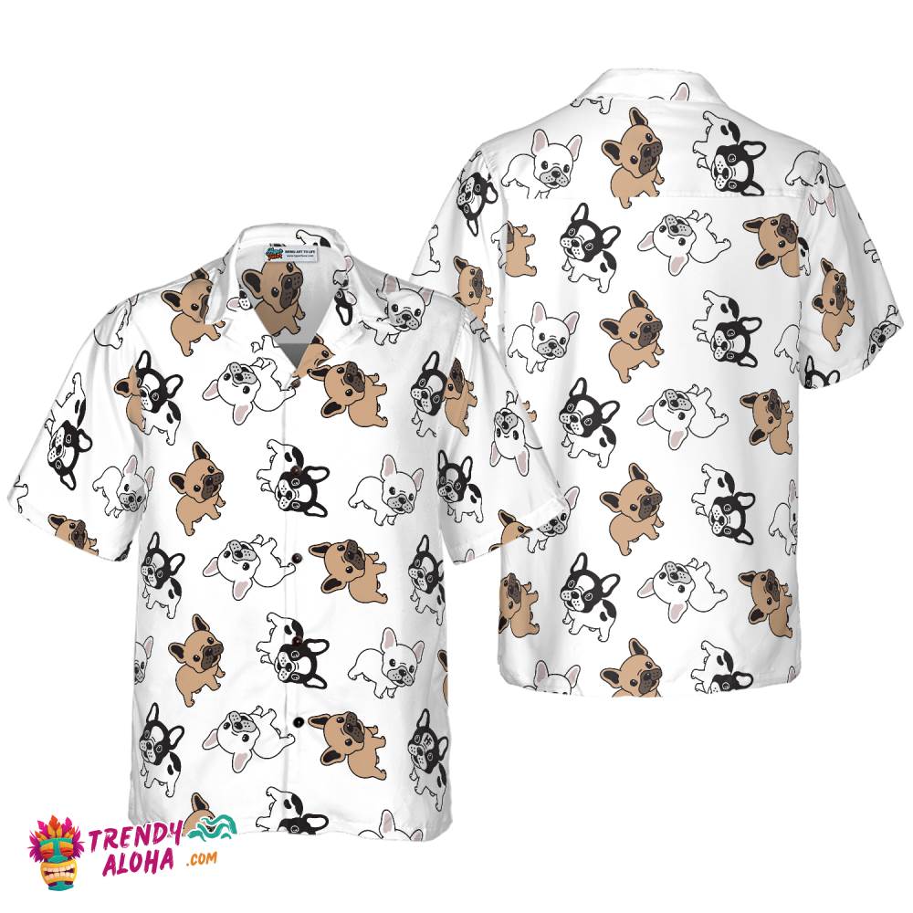 French Bulldog Pattern Hawaiian Shirt