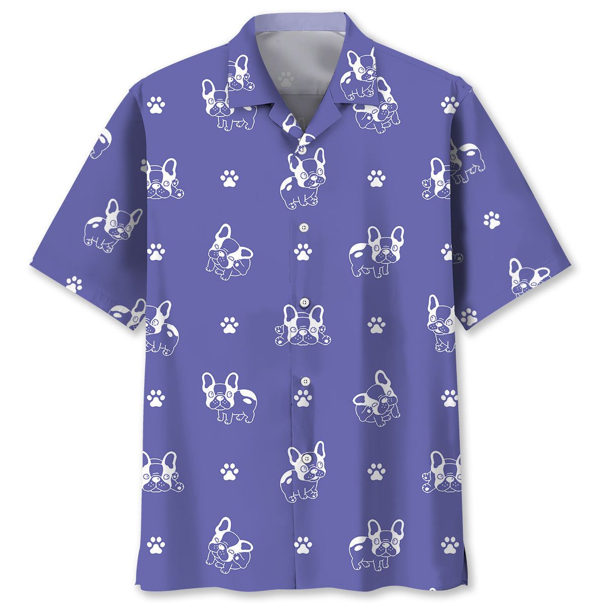 French Bulldog Purple Trendy Hawaiian Shirt