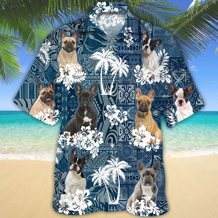 French Bulldog Trendy Hawaiian Shirt French Bulldog Trendy Hawaiian Shirt