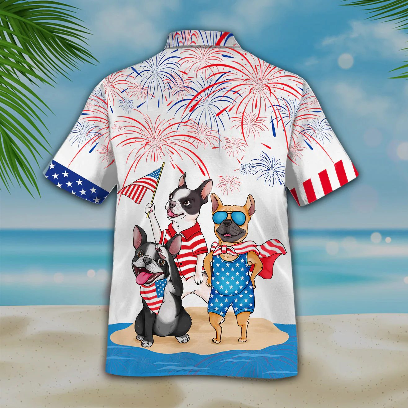 French Bulldog Trendy Hawaiian Shirt Independence Is Coming, Usa Patriotic Trendy Hawaiian Shirt