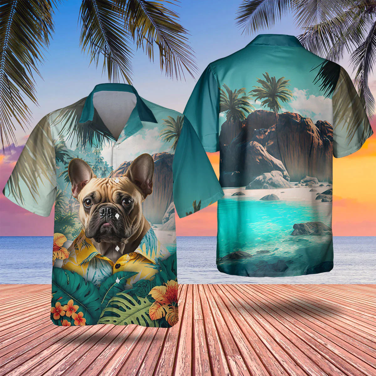 French Bulldog Tropical Trendy Hawaiian Shirt, Dog Trendy Hawaiian Shirt, Gifts For Dog Lover French Bulldog Tropical Trendy Hawaiian Shirt, Dog Trendy Hawaiian Shirt, Gifts For Dog Lover