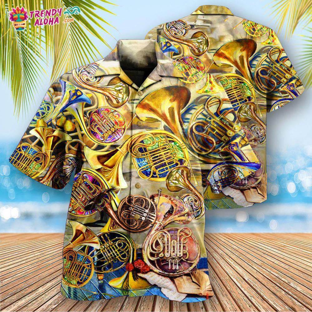 French Horn Music Is Life Itself Hawaiian Shirt – Trendy Aloha