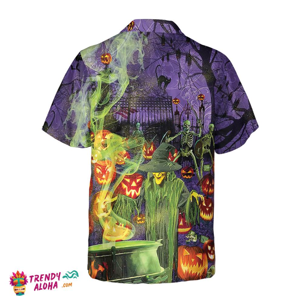Fright Night Witch Hour Halloween Hawaiian Shirt