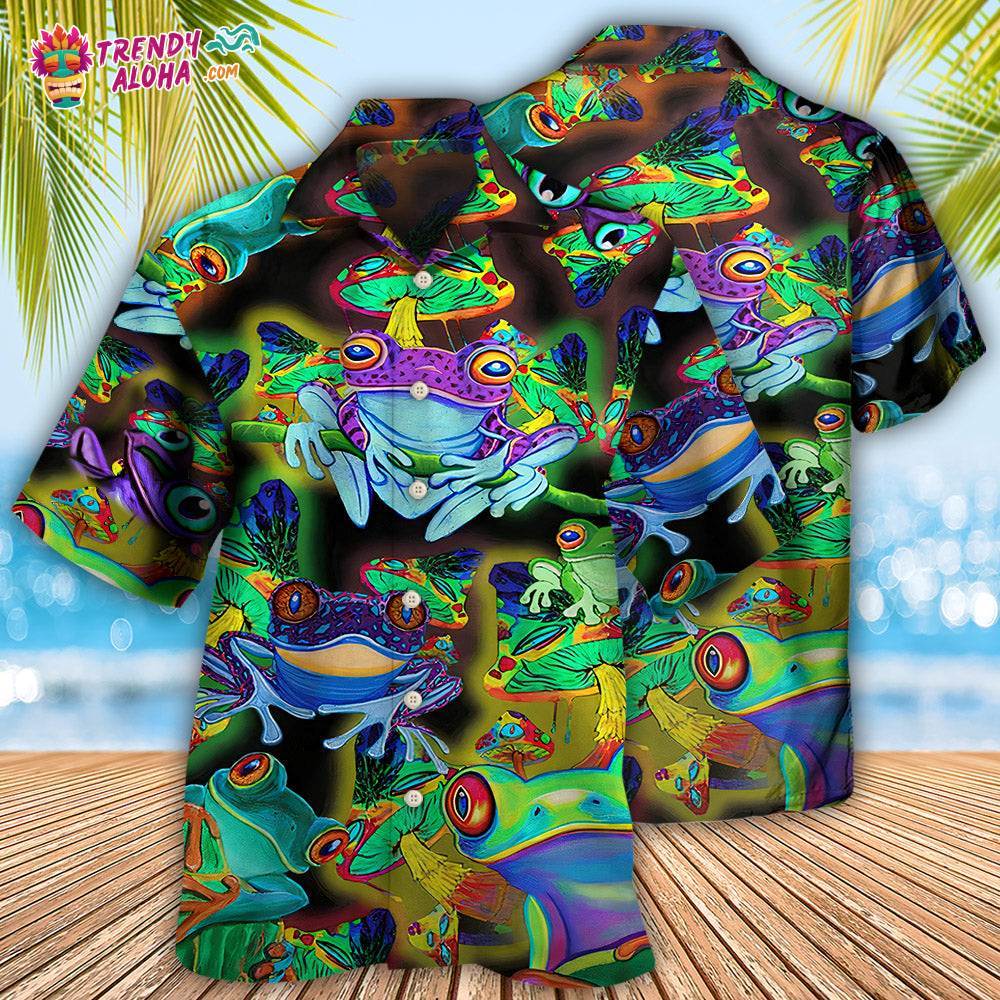 Frog Lover Stunning Neon Hawaiian Shirt – Trendy Aloha