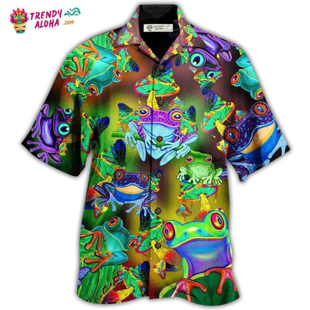 Frog Lover Stunning Neon Hawaiian Shirt – Trendy Aloha Frog Lover Stunning Neon Hawaiian Shirt – Trendy Aloha
