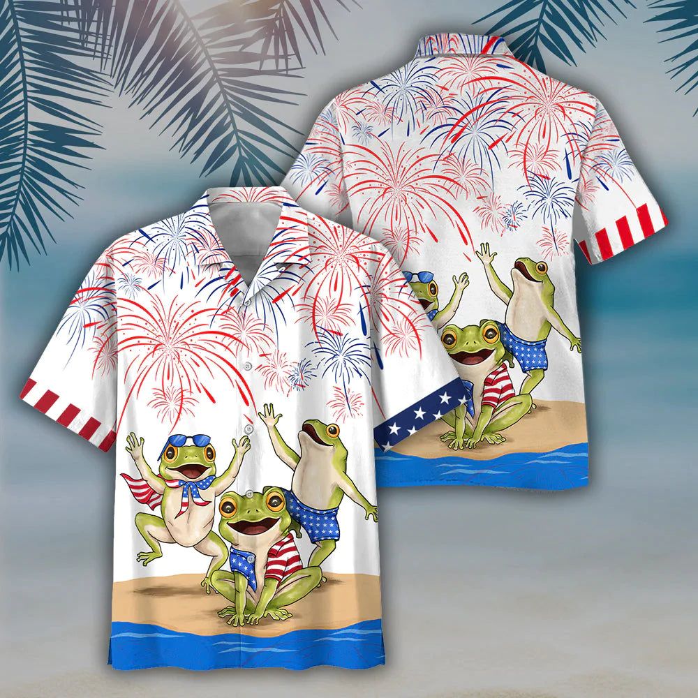 Frogs 4Th Of July Hawaiian Shirt – Independence Day Is Coming, Usa Patriotic Hawaiian Shirt